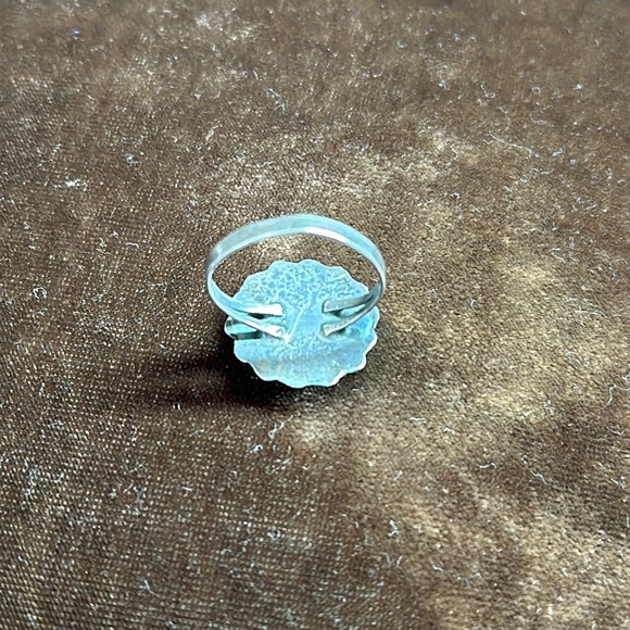 Vintage Stunning Blue Green Azurite Malachite Sterling Ring Stamped 925 Mexico - Picture 5 of 9